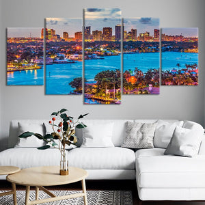 Fort Lauderdale Skyline Wall Art Canvas-Stunning Canvas Prints