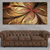 Large Gold Fractal Flower Wall Art For Living Room Wall-Stunning Canvas Prints