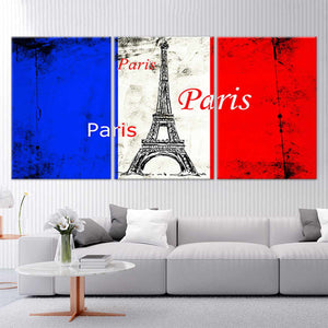 Grunge French Flag Wall Art Canvas Print-Stunning Canvas Prints