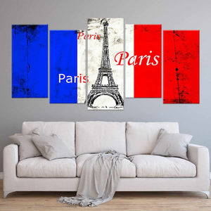 Grunge French Flag Wall Art Canvas Print-Stunning Canvas Prints