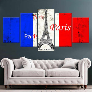 Grunge French Flag Wall Art Canvas Print-Stunning Canvas Prints