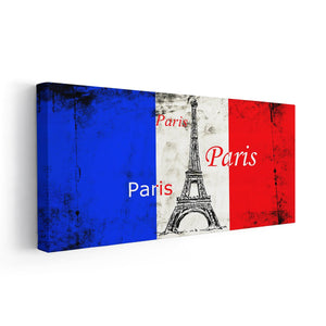 Grunge French Flag Wall Art Canvas Print-Stunning Canvas Prints