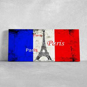 Grunge French Flag Wall Art Canvas Print-Stunning Canvas Prints