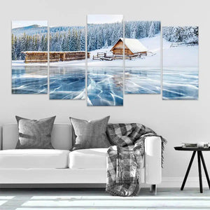 Winter Wooden Cabin Wall Art Canvas-Stunning Canvas Prints