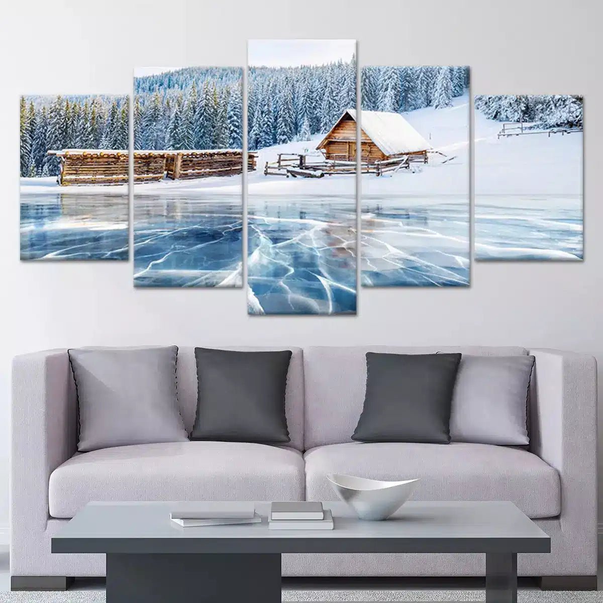 Winter Wooden Cabin Wall Art Canvas-Stunning Canvas Prints