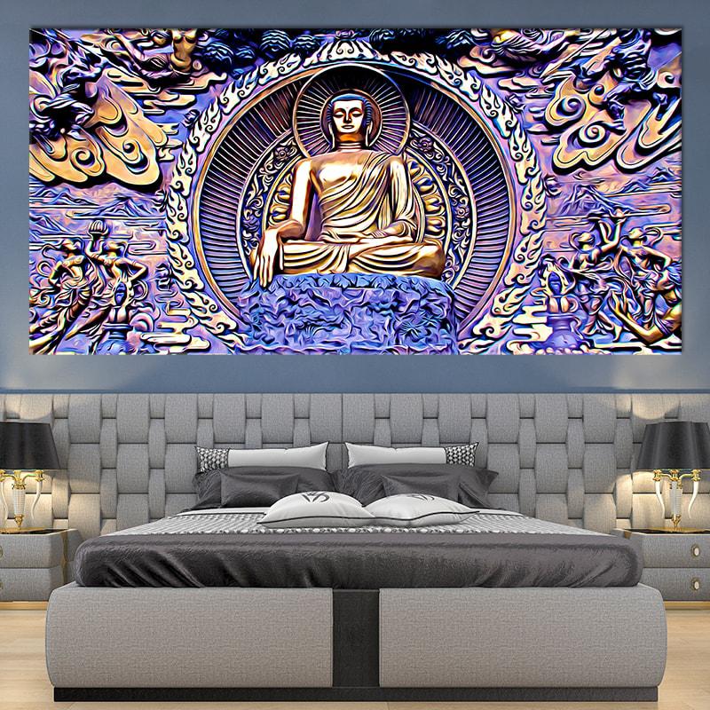 Framed Gautama Buddha Wall Art Canvas Print-Stunning Canvas Prints