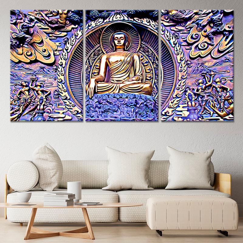 Framed Gautama Buddha Wall Art Canvas Print-Stunning Canvas Prints