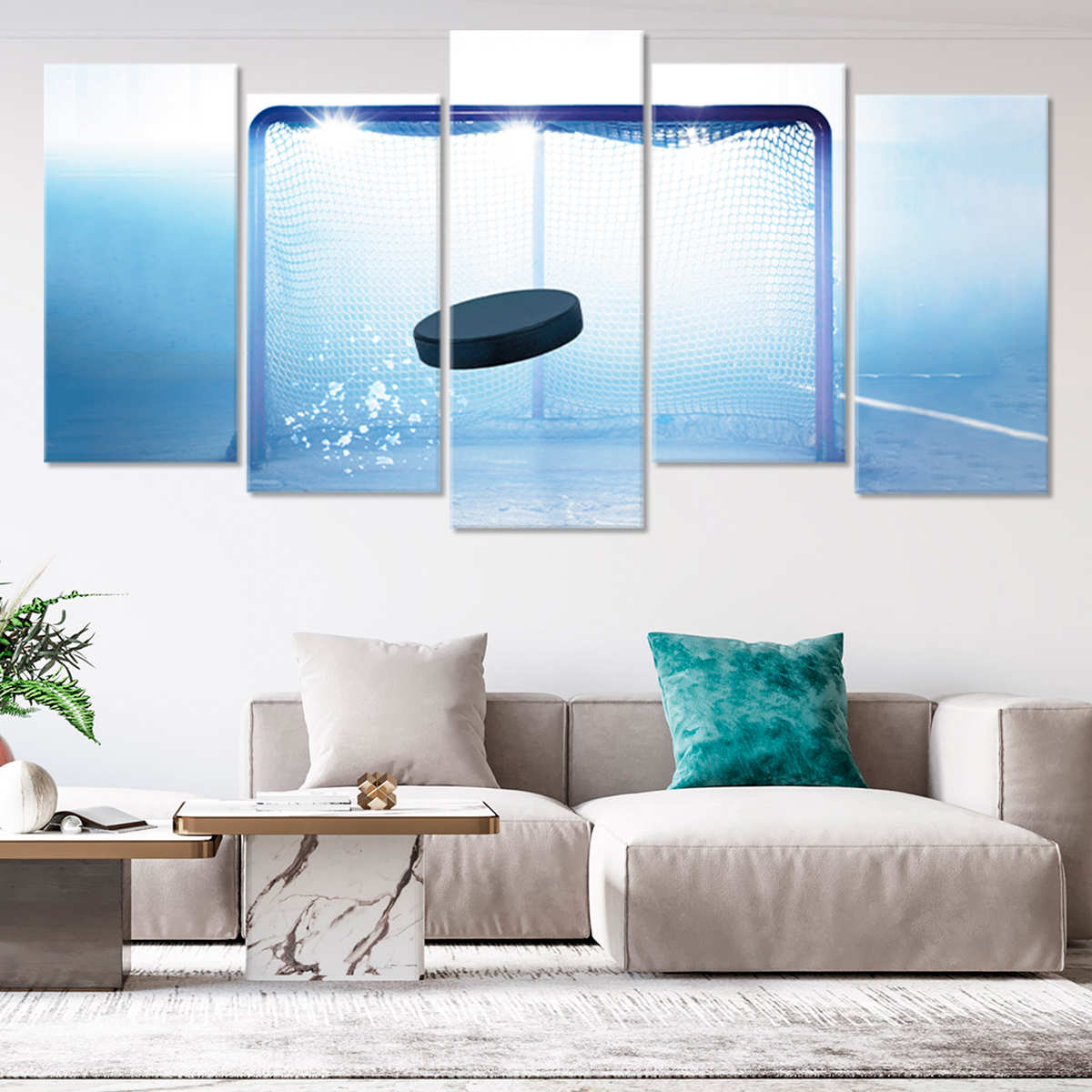 Ice Hockey Goalpost Wall Art Canvas Print-Stunning Canvas Prints