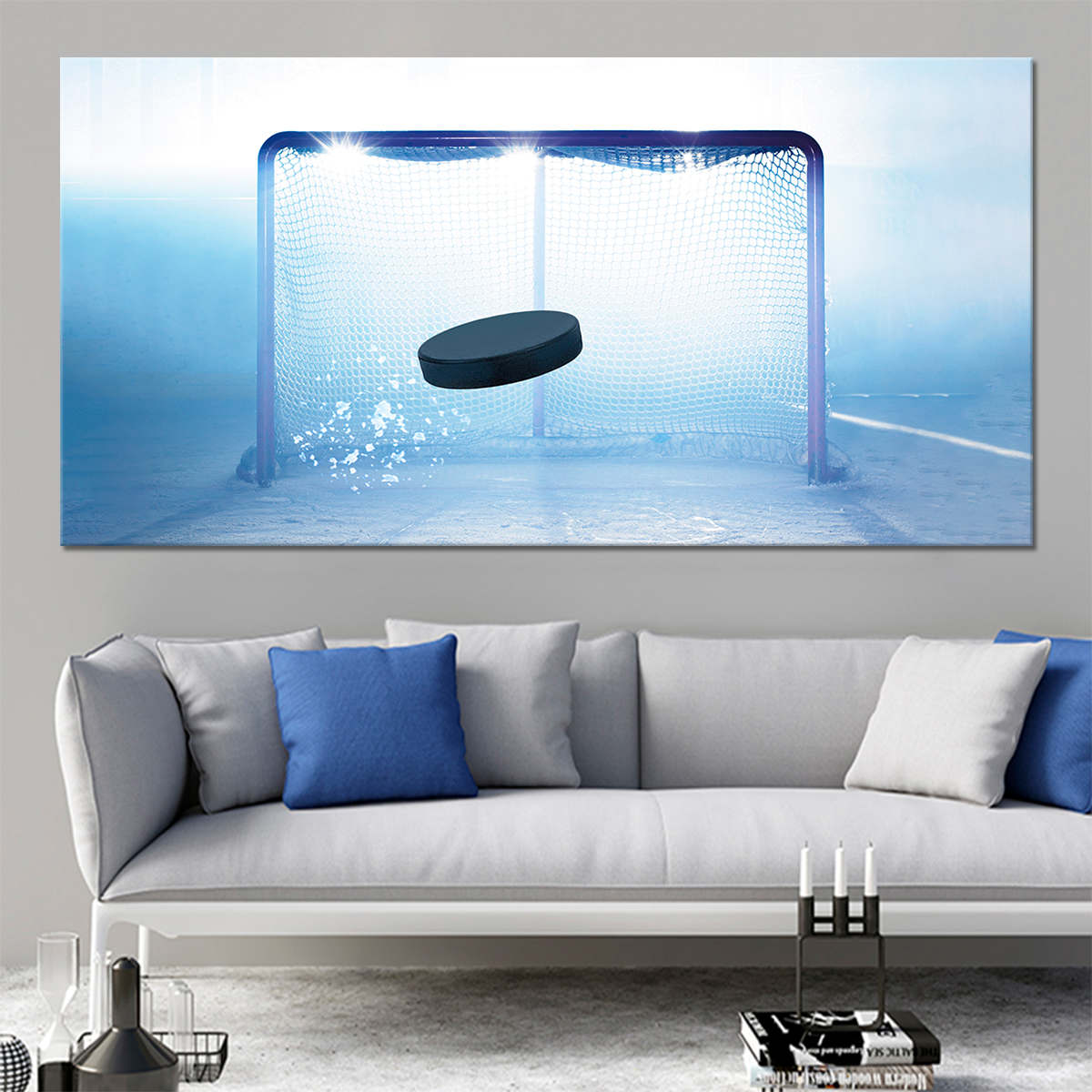 Ice Hockey Goalpost Wall Art Canvas Print-Stunning Canvas Prints