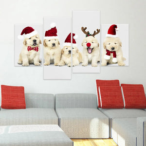 Christmas Golden Retrievers Wall Art-Stunning Canvas Prints