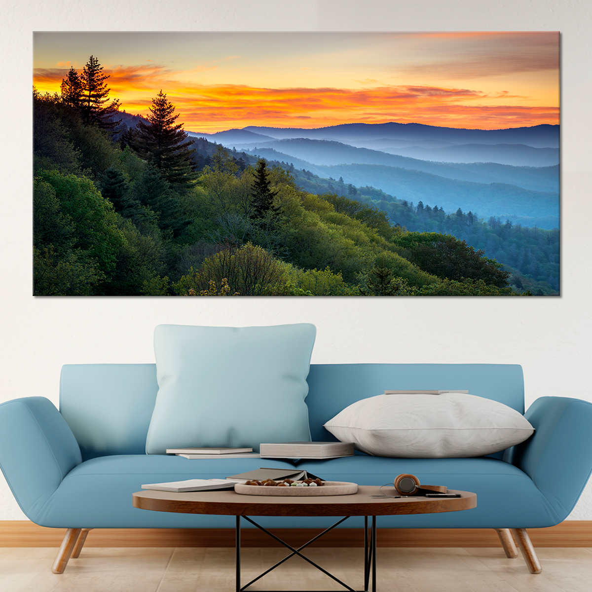 Smoky Mountains Wall Art Canvas-Stunning Canvas Prints