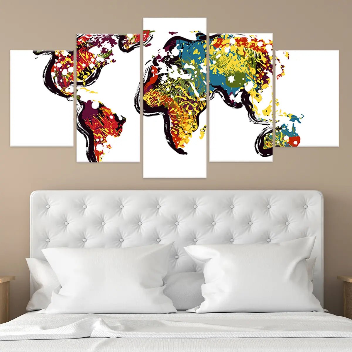 Hand Drawn World Map Wall Art-Stunning Canvas Prints