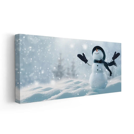 Snowman Christmas Tree Wall Art-Stunning Canvas Prints