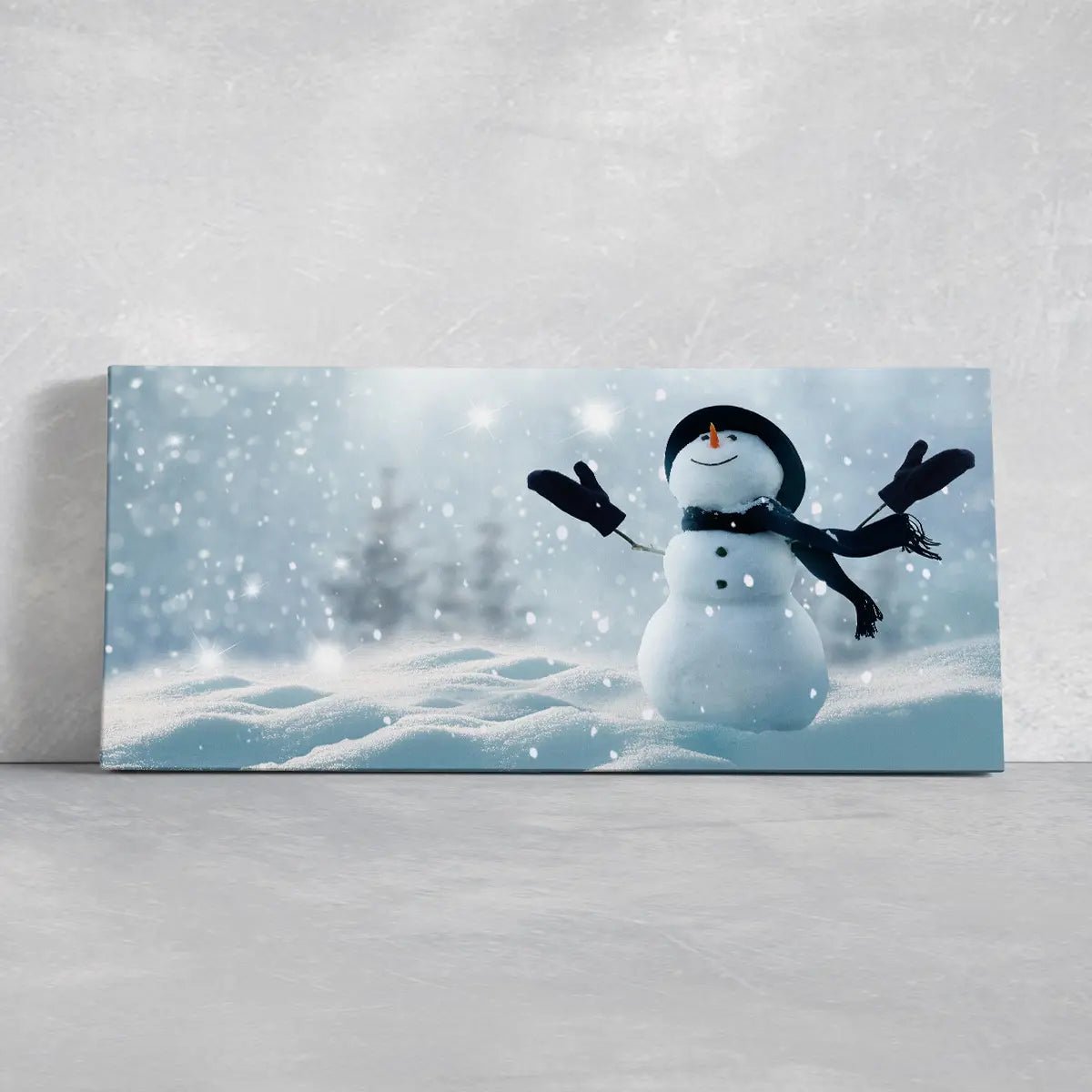 Snowman Christmas Tree Wall Art-Stunning Canvas Prints