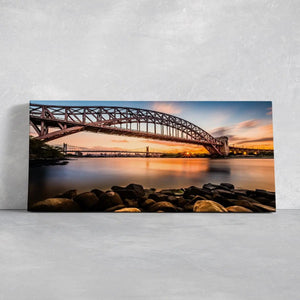 Hell Gate bridge Skyline Wall Art Canvas-Stunning Canvas Prints