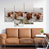 Brown Highland Cows Wall Art Canvas-Stunning Canvas Prints