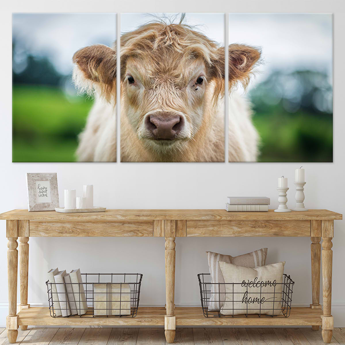 Scottish Highland Calf Wall Art Canvas-Stunning Canvas Prints