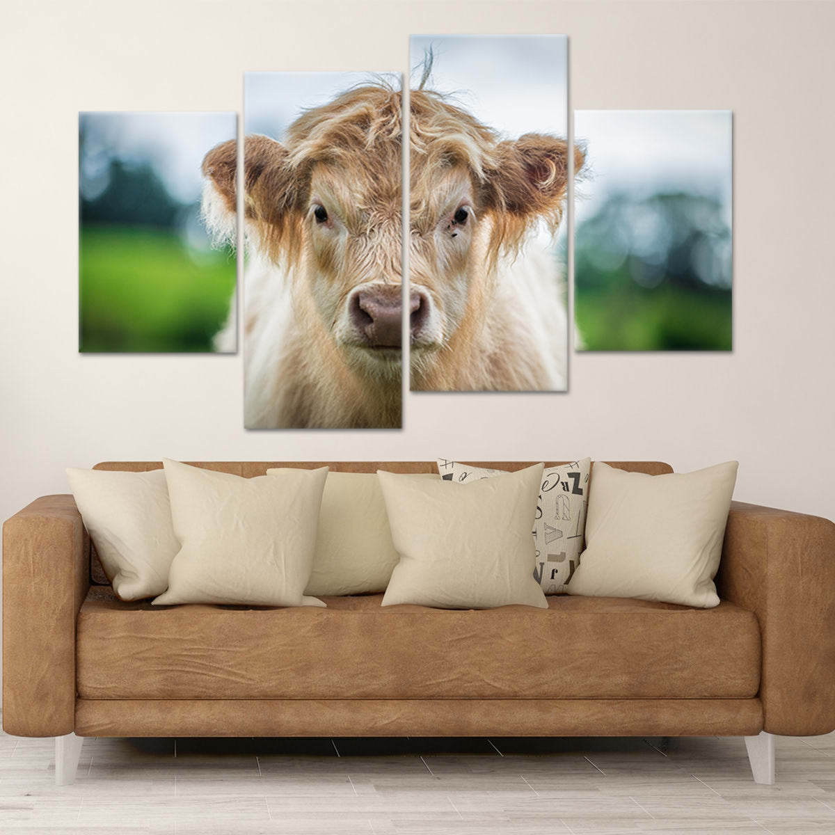 Scottish Highland Calf Wall Art Canvas-Stunning Canvas Prints