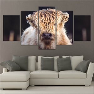 Mini Shaggy Cow Wall Art Canvas-Stunning Canvas Prints