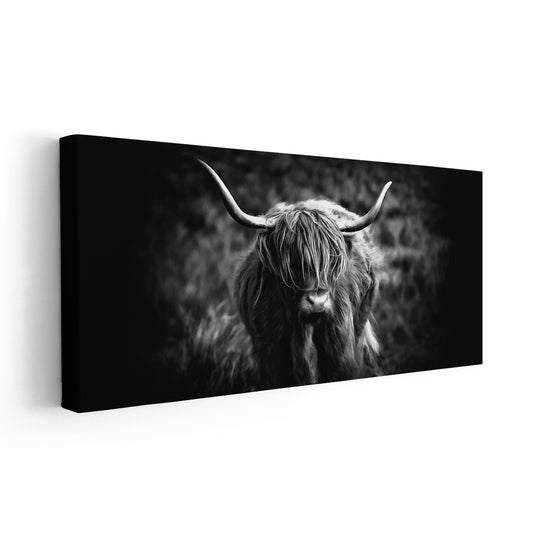 Black Highland Cow Wall Art Canvas-Stunning Canvas Prints