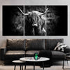 Black Highland Cow Wall Art Canvas-Stunning Canvas Prints