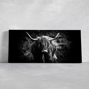 Black Highland Cow Wall Art Canvas-Stunning Canvas Prints