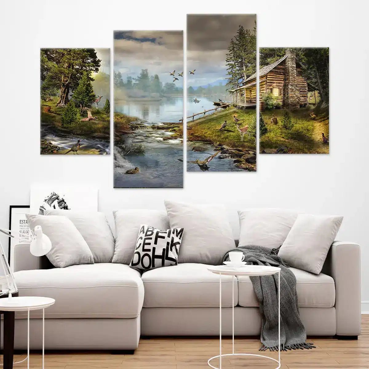 Cabin On The Lake Wall Art Canvas-Stunning Canvas Prints