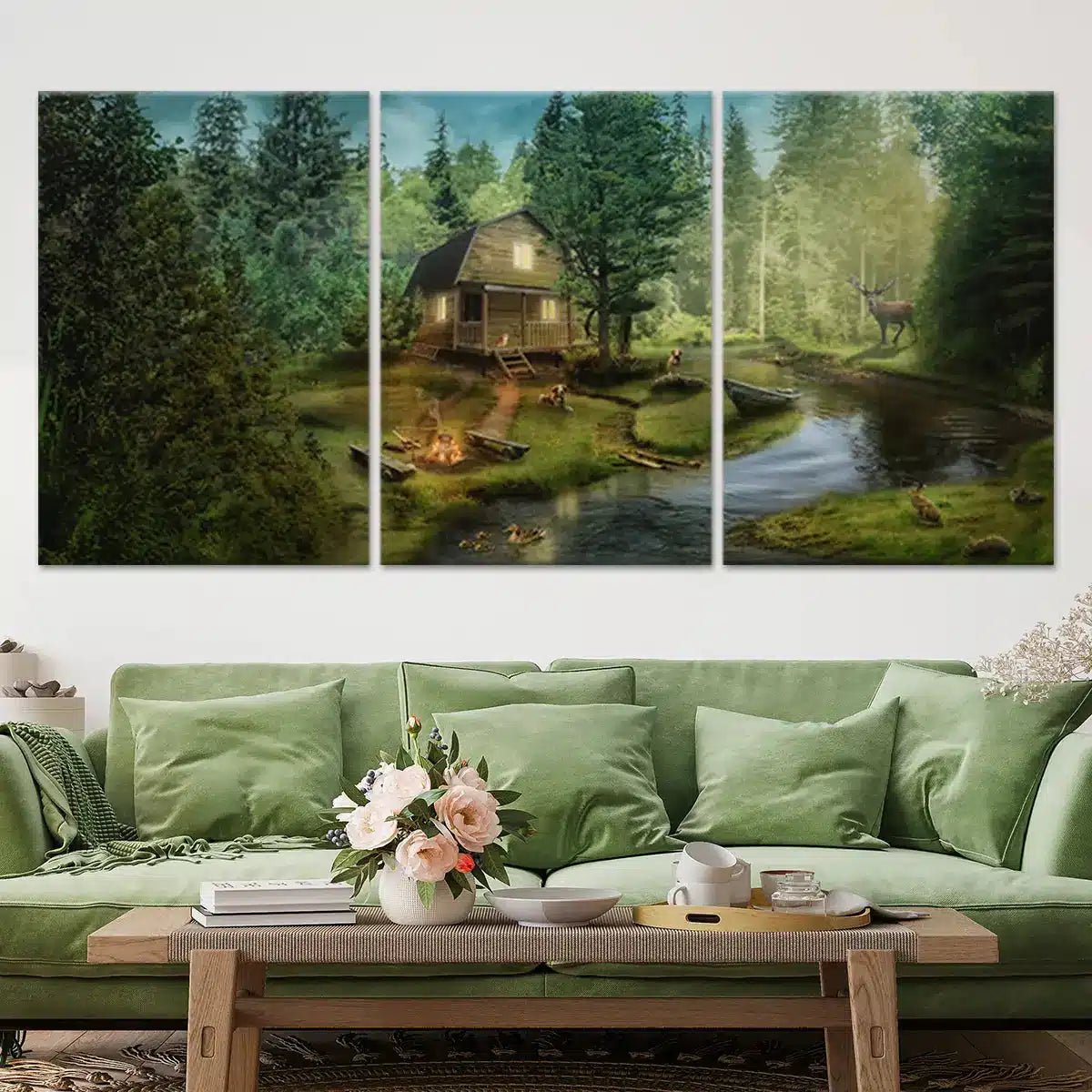 Mountain Cabin Wall Art Canvas-Stunning Canvas Prints