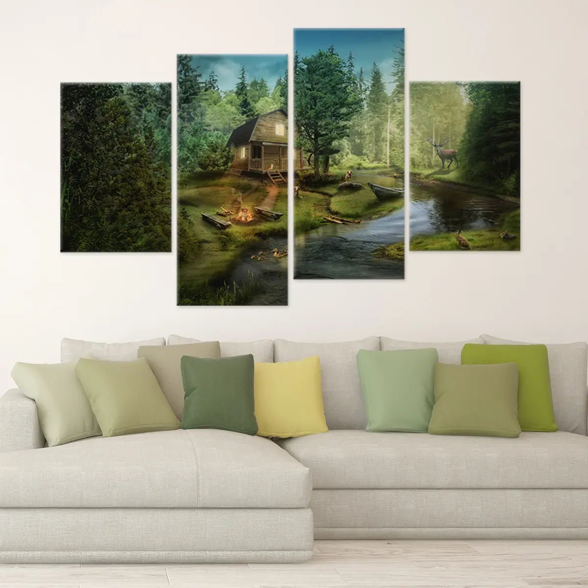 Mountain Cabin Wall Art Canvas-Stunning Canvas Prints