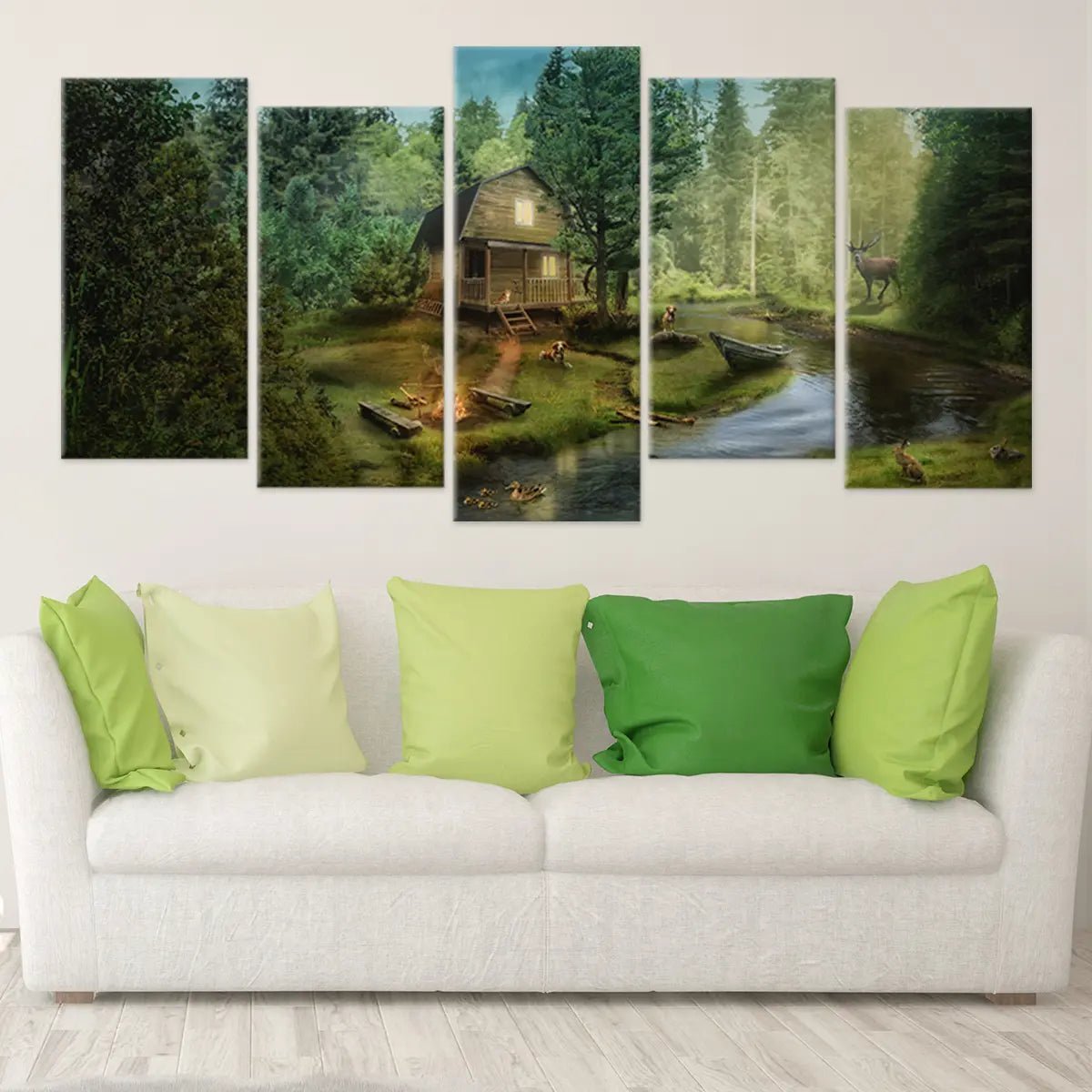 Mountain Cabin Wall Art Canvas-Stunning Canvas Prints