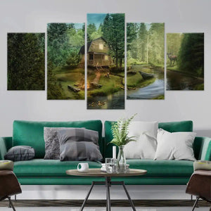 Mountain Cabin Wall Art Canvas-Stunning Canvas Prints