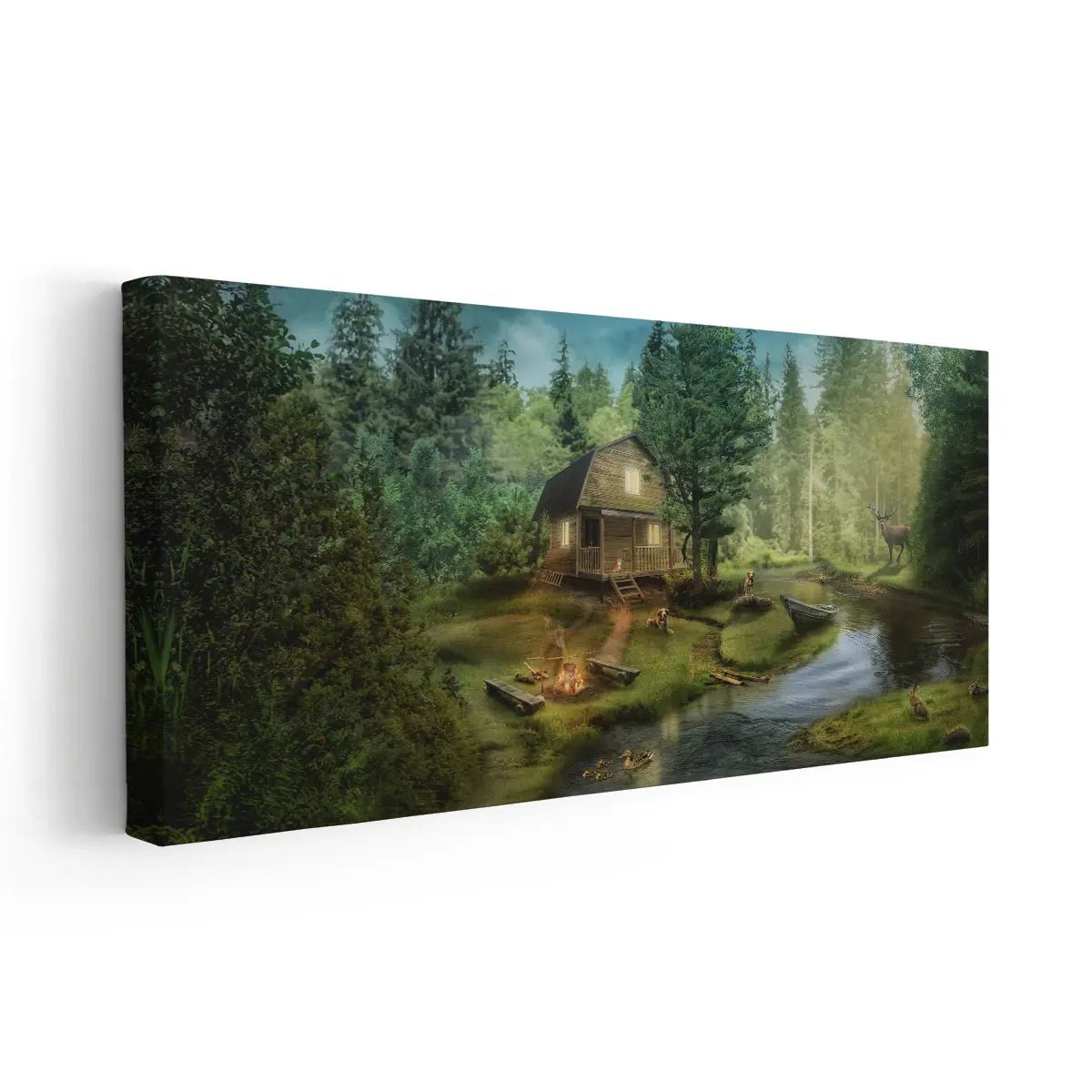 Mountain Cabin Wall Art Canvas-Stunning Canvas Prints