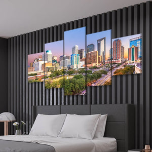 Houston Skyline At Dusk Wall Art Canvas-Stunning Canvas Prints