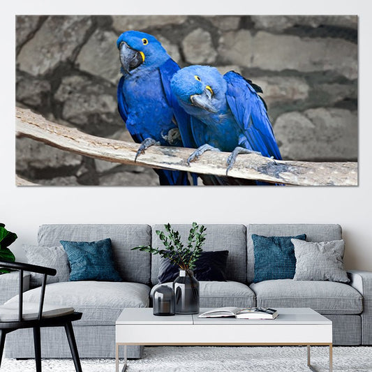 Blue Macaw Parrots Wall Art Canvas-Stunning Canvas Prints