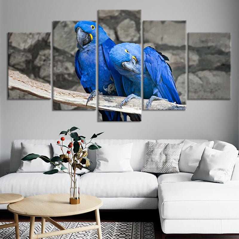 Blue Macaw Parrots Wall Art Canvas-Stunning Canvas Prints