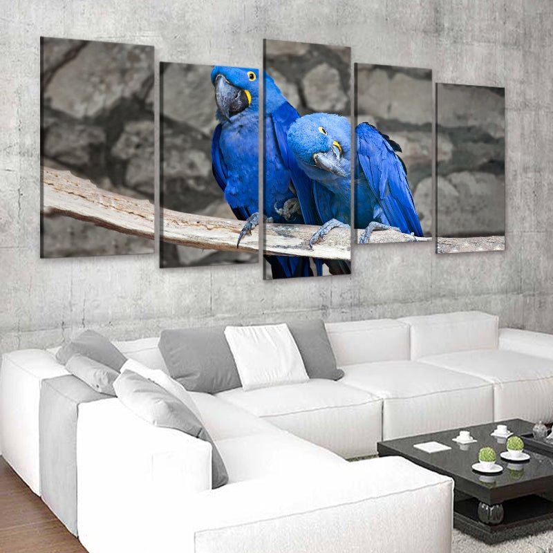 Blue Macaw Parrots Wall Art Canvas-Stunning Canvas Prints