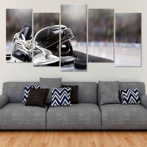 Ice Hockey Essentials Wall Art Canvas Print-Stunning Canvas Prints