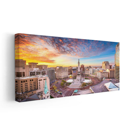 Indianapolis Skyline Wall Art Canvas-Stunning Canvas Prints