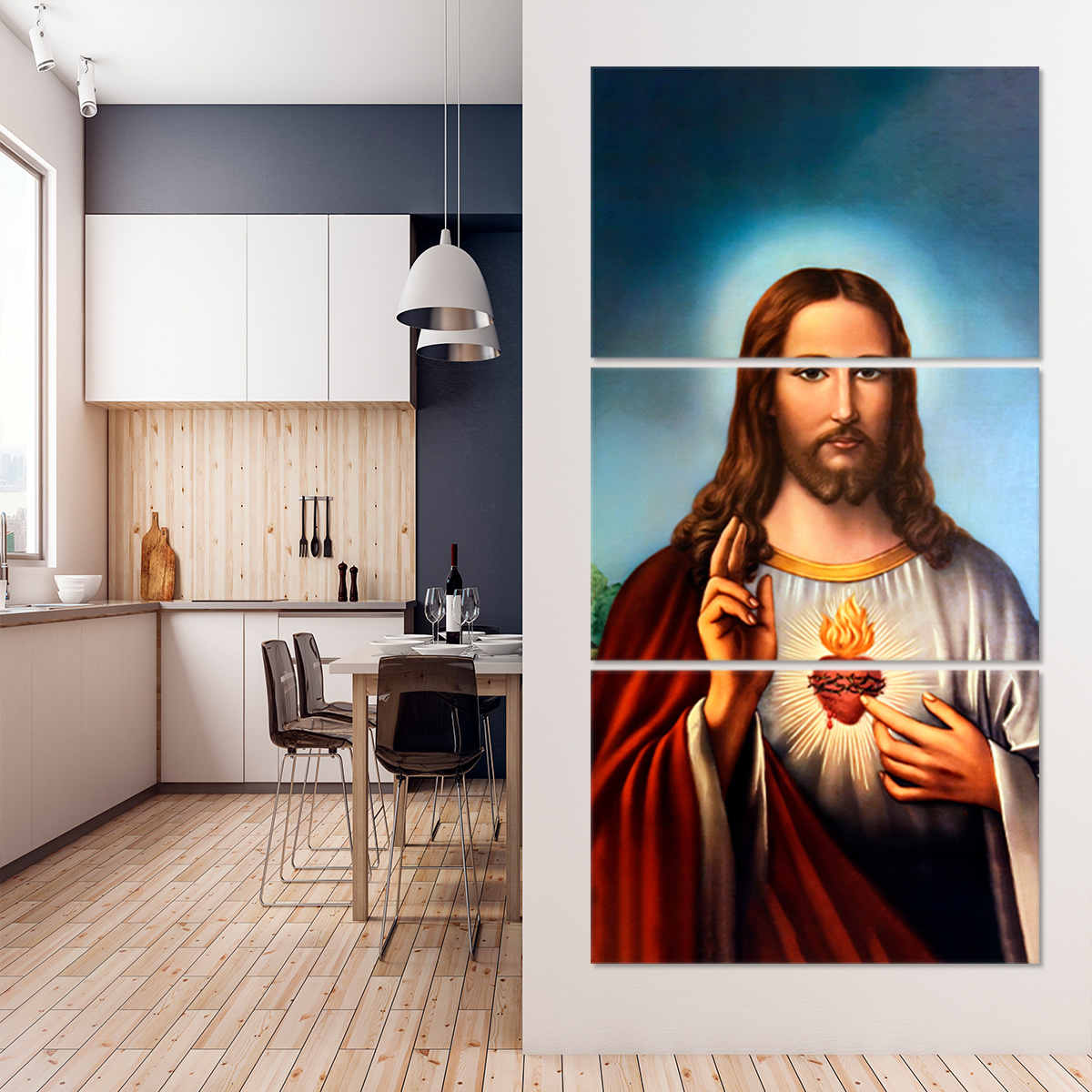 Sacred Heart Of Jesus Wall Art Canvas Print-Stunning Canvas Prints