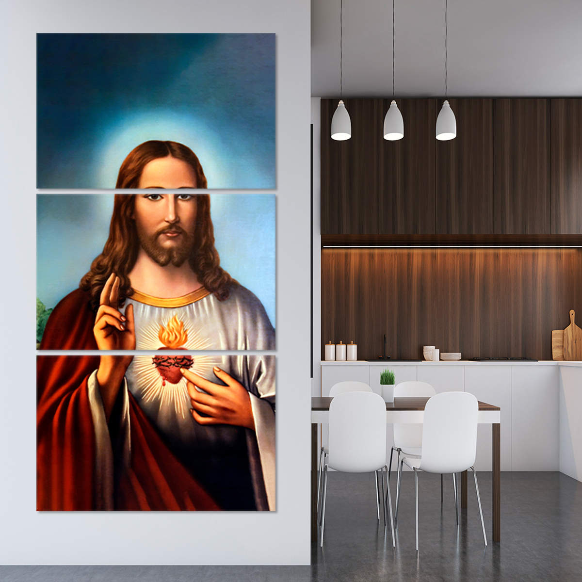 Sacred Heart Of Jesus Wall Art Canvas Print-Stunning Canvas Prints