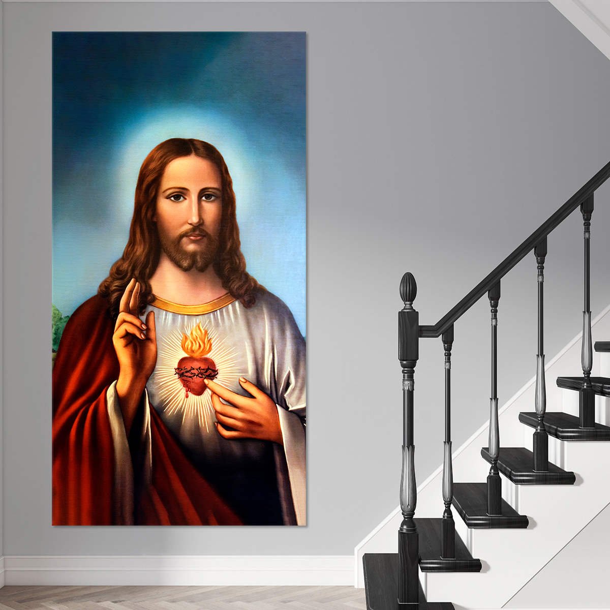 Sacred Heart Of Jesus Wall Art Canvas Print-Stunning Canvas Prints