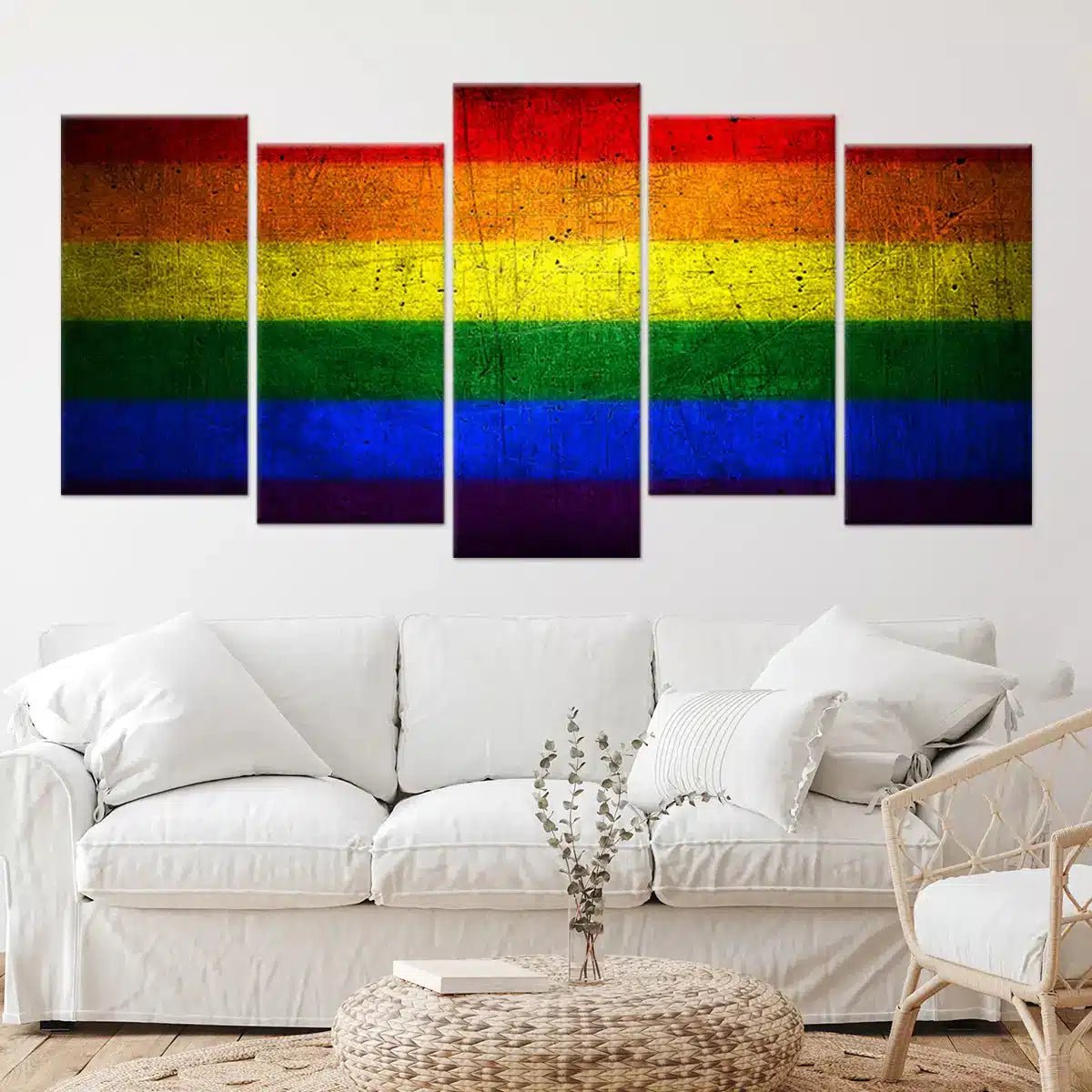 LGBT Rainbow Flag Wall Art Canvas Print-Stunning Canvas Prints