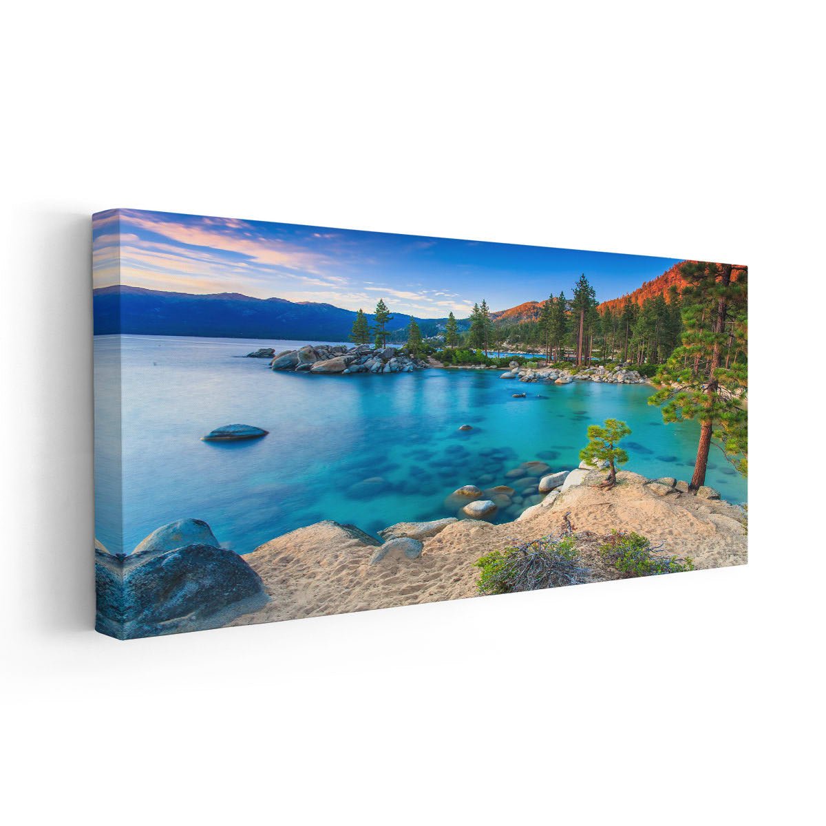 Turquoise Lake Tahoe Wall Art Canvas-Stunning Canvas Prints