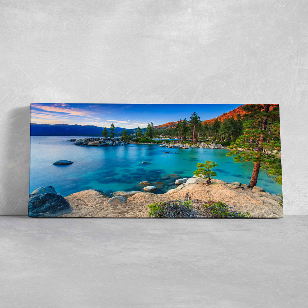 Turquoise Lake Tahoe Wall Art Canvas-Stunning Canvas Prints