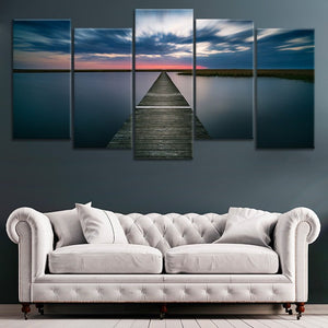 Serene Lake Pier Wall Art Canvas-Stunning Canvas Prints