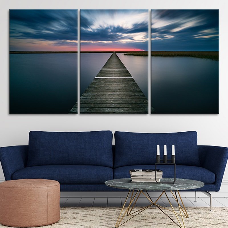 Serene Lake Pier Wall Art Canvas-Stunning Canvas Prints