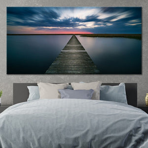 Serene Lake Pier Wall Art Canvas-Stunning Canvas Prints