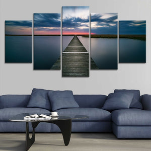 Serene Lake Pier Wall Art Canvas-Stunning Canvas Prints