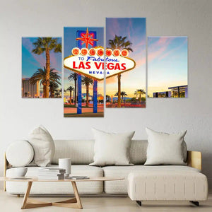 Welcome To Fabolous Las Vegas Wall Art Canvas-Stunning Canvas Prints