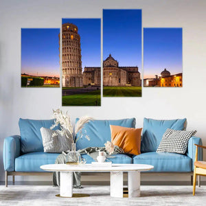 Leaning Tower Of Pizza Skyline Wall Art Canvas-Stunning Canvas Prints